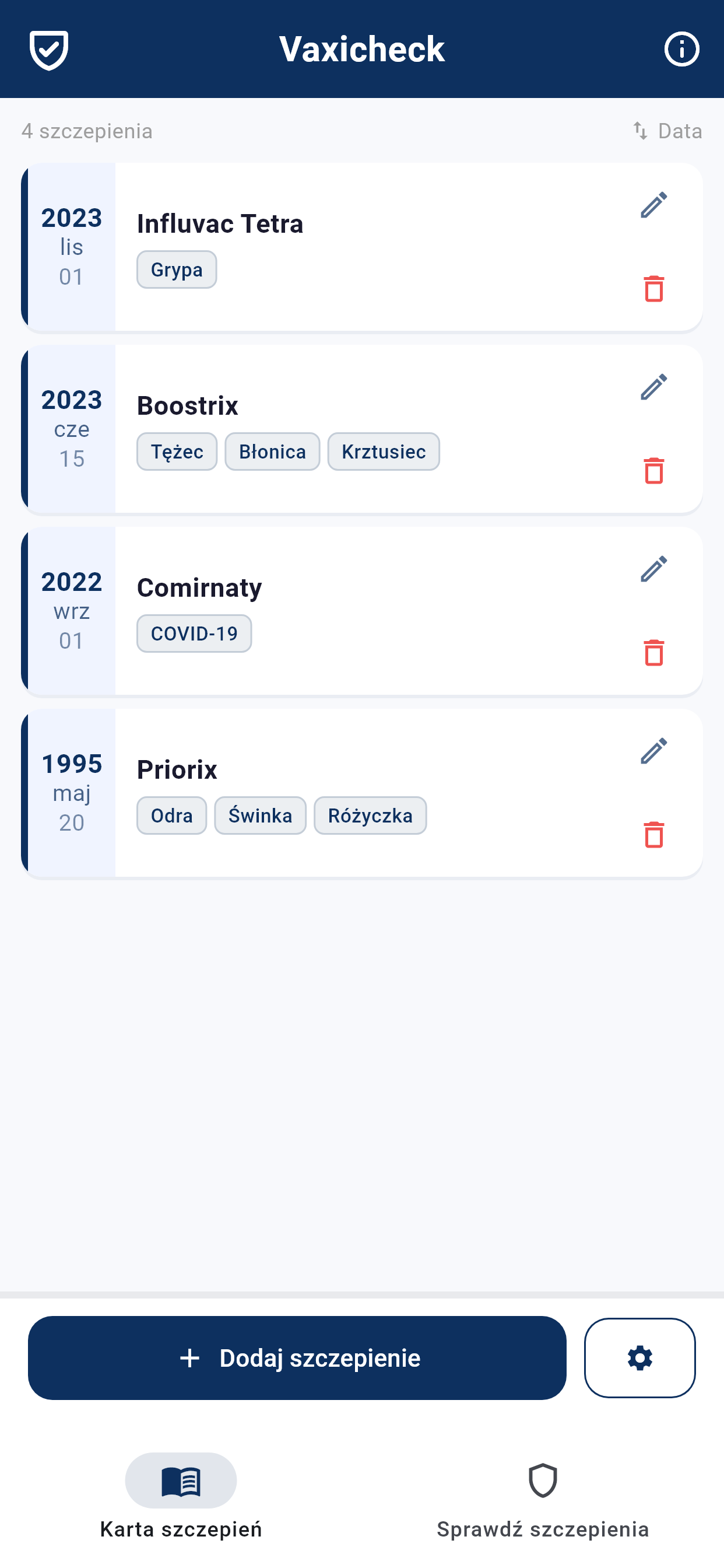 Vaxicheck App Screenshot